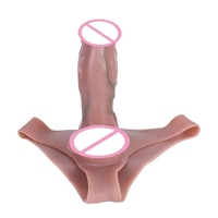 Grand Godemichet Anal Épais Creux à Sangle pour Sous-vêtements