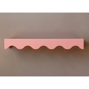 في زاوية المنزل والمطبخ ، حائط ريفي مثبت على الحائط ، رف وردي عائم ، - Product Image 5