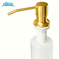 Distributeur de savon pour salon, spa, restaurant, bouteille de 500 ml avec pompe dorée pour lavage des mains commercial, récipient de recharge