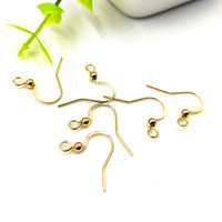 Crochets de boucles d'oreilles en acier inoxydable 316L pour bijoux, perle naturelle, placage sous vide IP or 18 carats, accessoires de bijouterie DIY