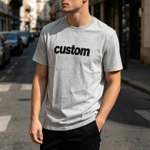 Camiseta Personalizada de Manga Corta para Hombre, Corte Ajustado, Cuello Redondo, Algodón, Estampado de Letras, Estilo Casual Urbano - Product Image 4