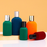 Flacons de parfum ronds en verre floqués de luxe vides de 30 ml, 50 ml, 100 ml avec pulvérisateur à pompe, logo personnalisé et boîte d'emballage