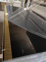 Panneau mural en PVC marbré brillant, protection UV, ignifuge, pour fond de divertissement, panneau mural TV