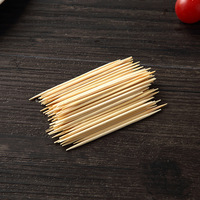 Cure-dents en bambou personnalisé de haute qualité Mini saveur papier jetable écologique 65mm Chine usine imprimé enveloppé pour les fêtes
