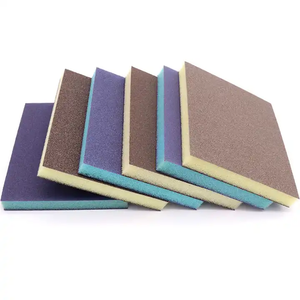 100*70*25mm Dual-purpose Wet and Dry Foam Sanding Block, Four-sided Hand-sanding Sponge Block for Wood, Metal, and Stone. - Product Image 1