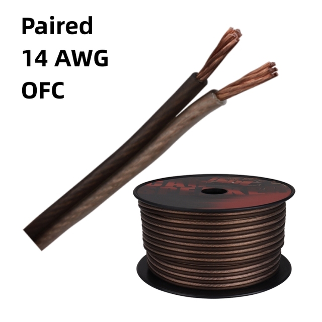 14GA OFC PVC Jacket Speaker Cable 300ft Car Speaker Wire Paired Twisted 14AWG Copper Cables