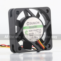 Kipas Pendingin Sunon 5V 24V 48V DC 12V 1.8W AC EC 4010 40X40X10MM 4CM Senyap Inverter Volume Udara Besar Maglev 3-kabel KDE1204PFVX(AF)