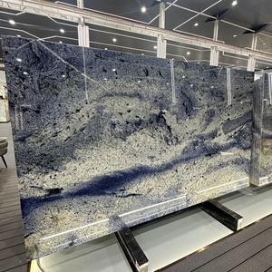 브라질 럭셔리 스톤 폴리싱 표면 방수 천연석 블루 사보이 대리석 욕실 벽용 - Product Image 2