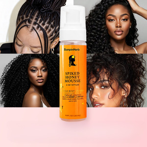 Mousse capillaire au miel 4 en 1, mousse coiffante légère pour la définition des boucles, la brillance et le contrôle des frisottis - Product Image 1