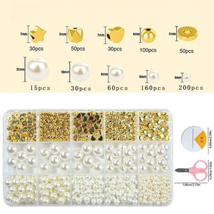 720 pièces petites <span class=keywords><strong>perles</strong></span> et <span class=keywords><strong>perles</strong></span> d'or <span class=keywords><strong>Kit</strong></span> de fabrication de bracelet <span class=keywords><strong>Kit</strong></span> de fabrication de <span class=keywords><strong>bijoux</strong></span> avec <span class=keywords><strong>perles</strong></span> blanches - Product Image 3