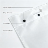 Sac de rangement pour vêtements, chaussures et chaussettes, personnalisable, transparent, en PVC et EVA, refermable, anti-poussière, avec bouton