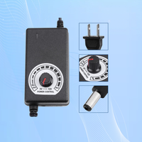 Konverter Adaptor AC ke DC Berkualitas Tinggi: Catu Daya yang Dapat Disesuaikan 3 - 12V 2A dengan Steker AS untuk Kontrol Kecepatan Motor 24W untuk LED