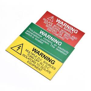 Wholesale Customized Waterproof Back Solar <b>Sticker</b> Adhesive PV/PVC Safety Warning Label OEM Screen Printed Varnished QD-055 - Product Image 6