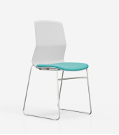 Chaise de formation de conférence de visiteur de bureau en plastique empilable de 1.2mm de cadre en acier de couleur disponible d'OEM de conception moderne