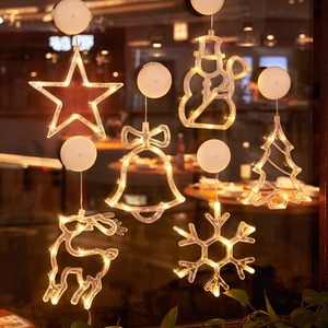 Décorations <span class=keywords><strong>de</strong></span> <span class=keywords><strong>Noël</strong></span> à LED en forme d'étoile à cinq branches, couleur personnalisée, avec ventouse, bonhomme <span class=keywords><strong>de</strong></span> neige, cloche, pour vitrine <span class=keywords><strong>de</strong></span> magasin, lumière suspendue <span class=keywords><strong>de</strong></span> fête - Product Image 4