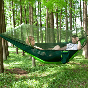 Portable 1-2 personnes Nylon moustiquaire suspendu balançoire lit avec jardin extérieur <span class=keywords><strong>Camping</strong></span> hamacs pour voyage pour campings - Product Image 1