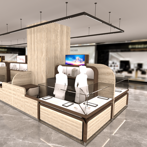 ขาตั้งร้านป๊อปอัพสุดหรูพร้อมไฟ LED สำหรับร้านขายเครื่องประดับดีไซน์รูปและเคาน์เตอร์ตามสั่ง - Product Image 1