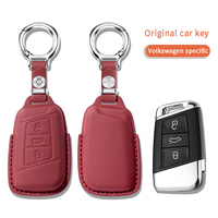 Housse/Sac/Étui pour clé de voiture, en cuir de vachette pleine fleur, compatible avec les accessoires de clé de voiture Volkswagen Passat et Volkswagen Variant