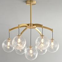 Lustre en verre et cuivre moderne simple et luxueux, style nordique vintage, rectangulaire, lampes suspendues françaises pour salon, villa, escalier