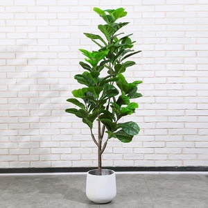 Vente en gros usine : Plante artificielle Ficus Pandurata en pot, Faux figuier à feuilles de violon ultra-réaliste, Bonsaï pour la décoration - Product Image 4