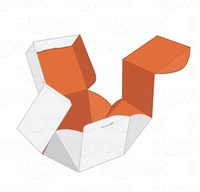 Boîte à hamburgers en carton noir Recyclable, emballage à emporter jetable