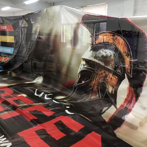 Dijital renkli baskı ile özel büyük boy inşaat afiş taşınabilir açık PVC çit Mesh reklam - Product Image 1