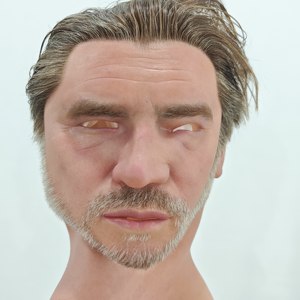 Masque masculin en silicone réaliste, tête entière, visage humain, déguisement avec barbe, cosplay réaliste, accessoires de costume d'Halloween - Product Image 2
