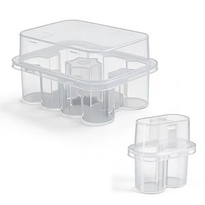 Boîte de rangement recyclable en PET transparent de 3 ml, 2 pièces, stérile, carrée, avec logo personnalisé pour l'emballage de vaccins et de peptides - Vente en gros - Product Image 1