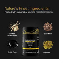 Gummies concentrées de Shilajit de l'Himalaya JH Factory, mélange puissant d'Ashwagandha pour la revitalisation musculaire et la vitalité