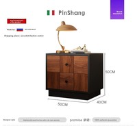 Table de chevet en bois massif de style vintage, armoire de rangement pour chambre à coucher, commode simple et moderne de style Bauhaus, commode médiévale