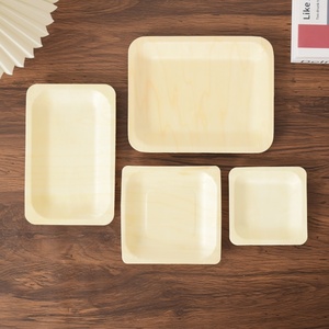 Dùng Một Lần Đảng Tấm Hình Chữ Nhật Gỗ Tấm Bữa Ăn Tối Khay Cho Thực Phẩm Lưu Trữ <span class=keywords><strong>Container</strong></span> Bữa Ăn Tối Tấm Bán Buôn - Product Image 2