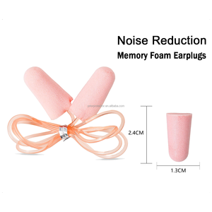 Bouchons d'oreilles en mousse réutilisables avec cordon, intrinsèquement sûrs pour la réduction du bruit lors de tir, de sommeil et de travaux de construction - Product Image 2