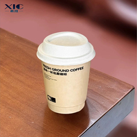 Xicheng 100% couvercles de tasses jetables biodégradables naturels pulpe de bagasse de canne à sucre de qualité alimentaire pour le thé à bulles de café de jus à emporter