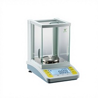 Balance de précision analytique 1 mg Série JA-B Équipement de pesage de laboratoire Pare-brise en verre cinq côtés Écran tactile LCD Personnalisable OEM