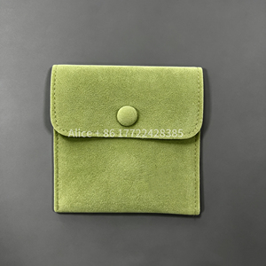 Factory Wholesale In Stock Custom Small Brand Jewelry Pouch Luxury Packaging Bag For Women Necklace Bracelet Available - Product Image 3