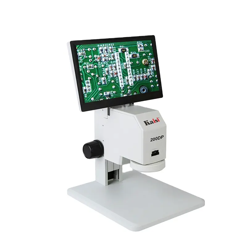Kaisi 200DP HD видеомикроскоп 12-78X с выходом HMDI VGA цифровой микроскоп/ЖК-экран
