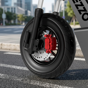 Rueda Delantera para Scooter Eléctrico de Aleación de Aluminio F8 con Tecnología de Freno de Disco, Absorción de Impactos, Ancho de Neumático de 100 mm - Product Image 2