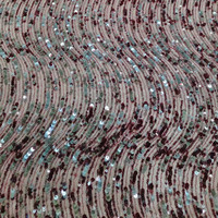 Robe de mariage de style européen américain Nouvelle broderie de paillettes incurvées 100% sacs de couleurs personnalisées respirants en maille de polyester