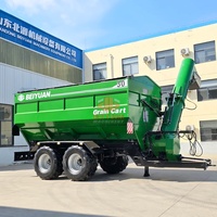 Chariot de transport de céréales à grande vitesse BEIYUAN, tracté par un tracteur, avec pompe et boîte de vitesses |   Remorque de traîneau pour moissonneuse-batteuse et fertiliseur