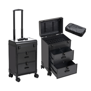 Maletín <span class=keywords><strong>de</strong></span> Maquillaje Profesional con Ruedas, Multicapa, Gran Capacidad, con Cajón <span class=keywords><strong>para</strong></span> Chicas - Product Image 1