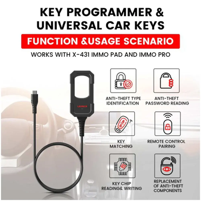 LAUNCH X-431 Key Programmer Super Chip 4 Keys IMMO Programming Tools Suit X431 PAD V/ IMMO ELITE/ PLUS /PROG 3 OEM Brand Model 1