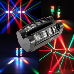 Movendo Luzes Do Palco 8x10W RGBW LED DJ Beam Mini Aranhas Palco Iluminação Disco