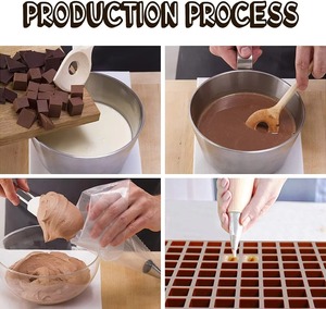 Molde de Silicona Cuadrado Marrón para Dulces, 80 Cavidades, para Chocolate, Gelatina, Fudge, Caramelo, Cubitos de Hielo, Libre de BPA, Fácil de Desmoldar - Product Image 4