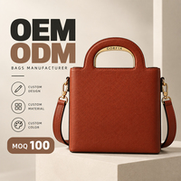 Sac fourre-tout en cuir PU rouge pour homme, personnalisé, avec poignée métallique, petit sac à bandoulière, logo personnalisé, usine OEM