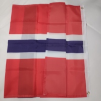 Prêt à Expédier 100% Polyester 3x5ft Stock Norvégien NOR Rouge Bleu Croix Norvège Drapeau
