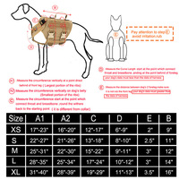 Harnais Professionnel Robuste Anti-Traction pour Chien avec Boucles Métalliques Haute Résistance, Poignée d'Entraînement et Système Molle pour Grands Chiens