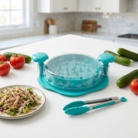 Outil à déchiqueter le poulet XL Twist 10,8 pouces, grand modèle avec plateau, brosse et base antidérapante pour cuisine, barbecue, poulet, bœuf, salade