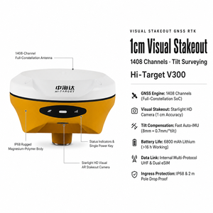 Nuevo Equipo de Topografía Hi Target V300, Sistema de Dirección I83 V200 Base y Móvil, Receptor de Estación, GNSS RTK GPS AI - Product Image 3