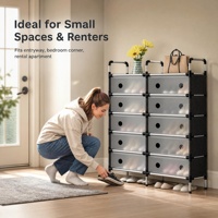 Meuble de rangement à chaussures moderne en métal multicouche, anti-poussière et antirouille, pour la maison et la chambre