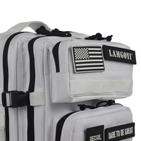 Sac à dos tactique imperméable blanc avec logo personnalisé, vente en gros